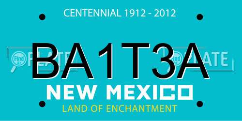 BA1T3A New Mexico License Plate