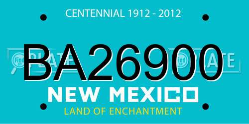BA26900 New Mexico License Plate