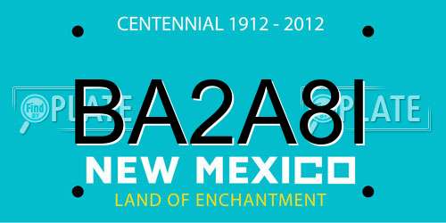 BA2A8I New Mexico License Plate