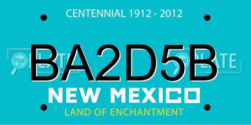 BA2D5B New Mexico License Plate