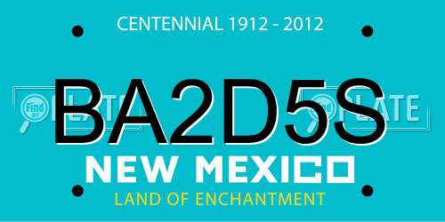 BA2D5S New Mexico License Plate
