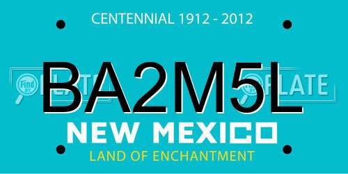 BA2M5L New Mexico License Plate