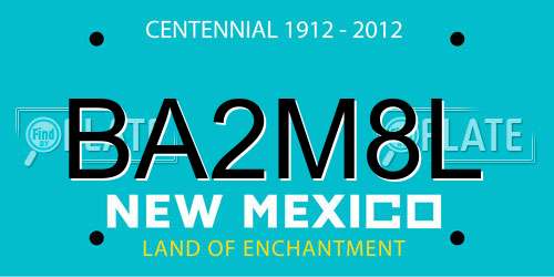 BA2M8L New Mexico License Plate