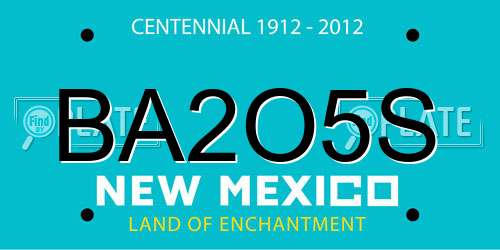 BA2O5S New Mexico License Plate