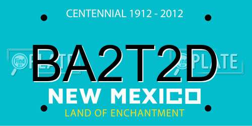 BA2T2D New Mexico License Plate