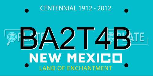 BA2T4B New Mexico License Plate