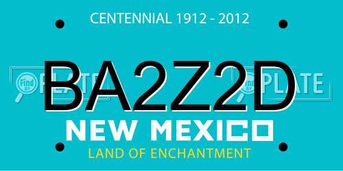 BA2Z2D New Mexico License Plate