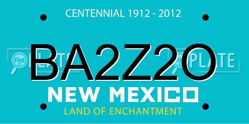 BA2Z2O New Mexico License Plate