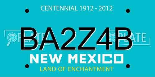 BA2Z4B New Mexico License Plate