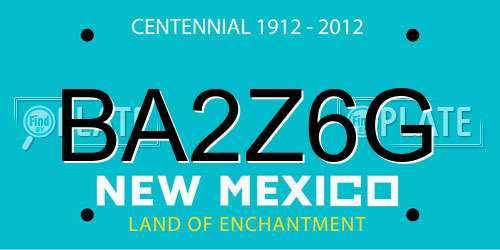 BA2Z6G New Mexico License Plate