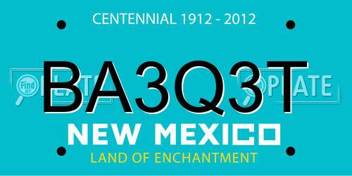 BA3Q3T New Mexico License Plate