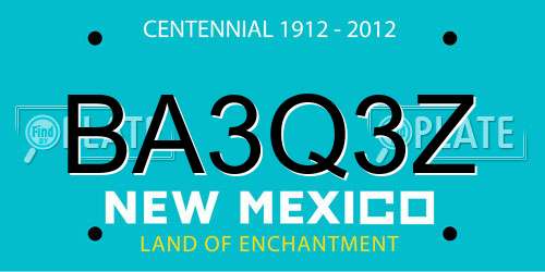 BA3Q3Z New Mexico License Plate