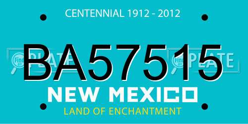 BA57515 New Mexico License Plate