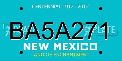 BA5A271 New Mexico License Plate