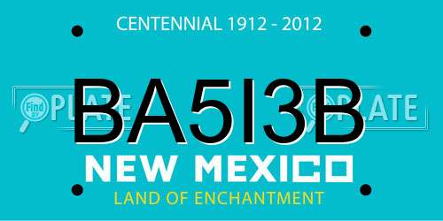 BA5I3B New Mexico License Plate