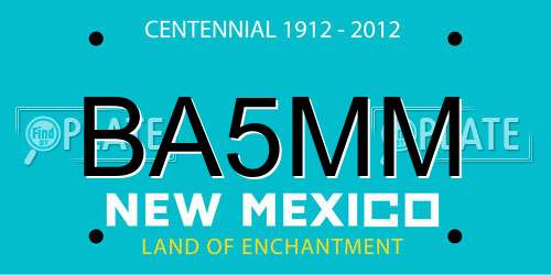 BA5MM New Mexico License Plate