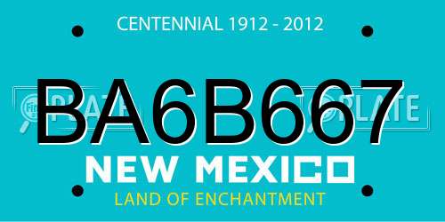 BA6B667 New Mexico License Plate