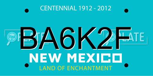 BA6K2F New Mexico License Plate