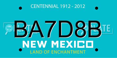 BA7D8B New Mexico License Plate