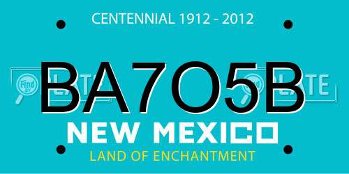 BA7O5B New Mexico License Plate