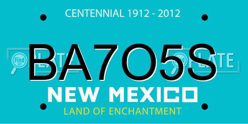 BA7O5S New Mexico License Plate