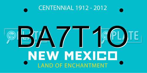BA7T1O New Mexico License Plate