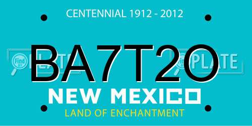 BA7T2O New Mexico License Plate