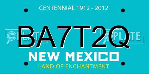BA7T2Q New Mexico License Plate