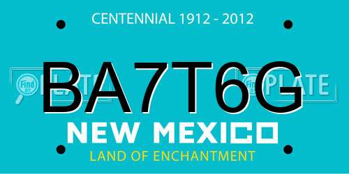 BA7T6G New Mexico License Plate