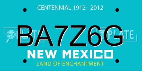 BA7Z6G New Mexico License Plate