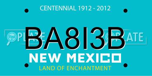 BA8I3B New Mexico License Plate