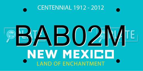 BAB02M New Mexico License Plate