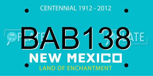 BAB138 New Mexico License Plate