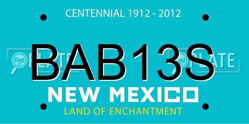 BAB13S New Mexico License Plate