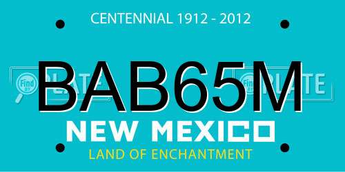 BAB65M New Mexico License Plate