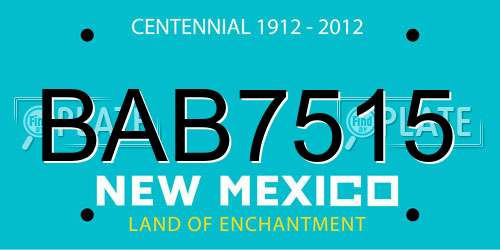 BAB7515 New Mexico License Plate
