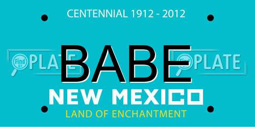 BABE New Mexico License Plate