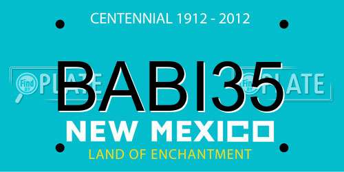 BABI35 New Mexico License Plate