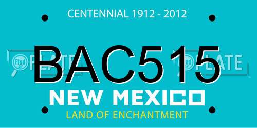 BAC515 New Mexico License Plate