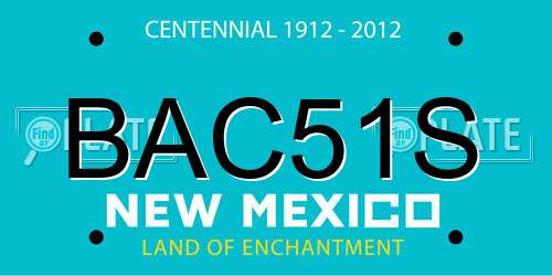 BAC51S New Mexico License Plate