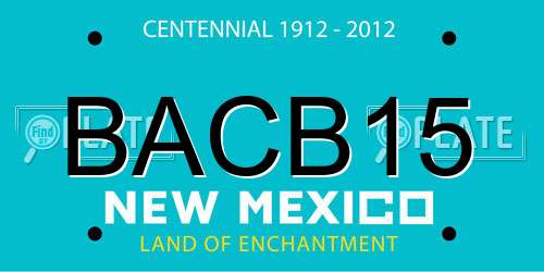 BACB15 New Mexico License Plate