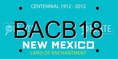 BACB18 New Mexico License Plate