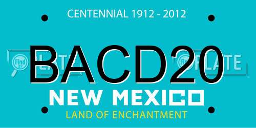 BACD20 New Mexico License Plate