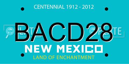 BACD28 New Mexico License Plate