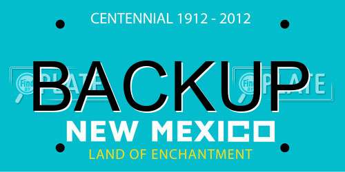 BACKUP New Mexico License Plate