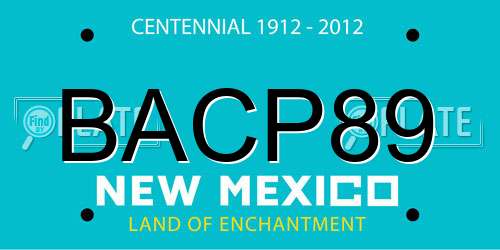 BACP89 New Mexico License Plate