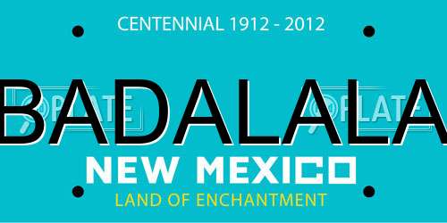 BADALALA New Mexico License Plate