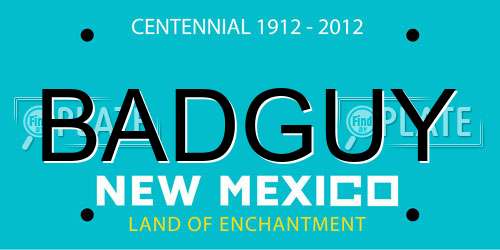 BADGUY New Mexico License Plate