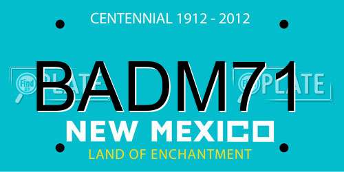 BADM71 New Mexico License Plate