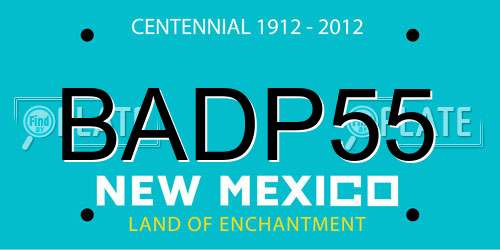 BADP55 New Mexico License Plate